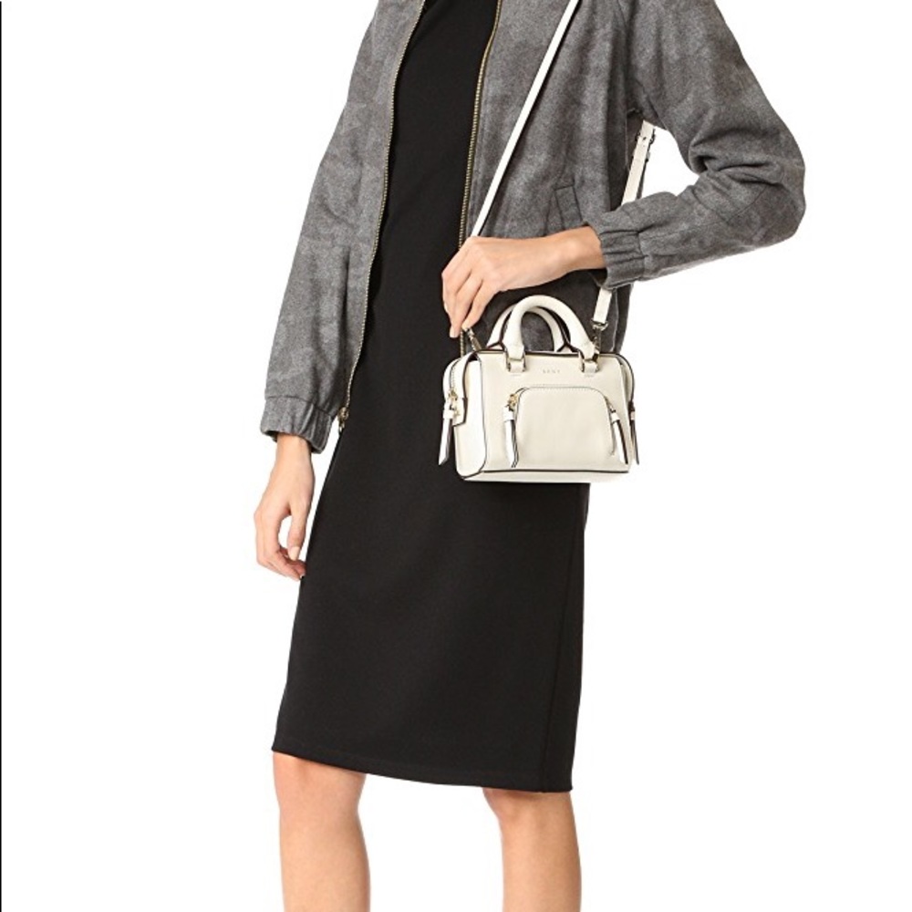 DKNY Authentic Mini Satchel Bag Cream NWT $248